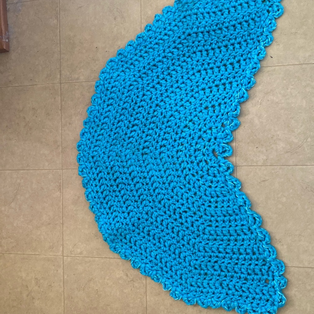 Homemade crochet rug